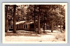 Hayward WI-Wisconsin, RPPC: Cabins at Spider Lake, Real Photo Vintage Postcard picture