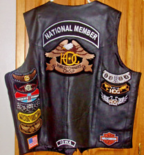 Harley-Davidson Owners National Member Interstate Leather Vest Size XXXL picture