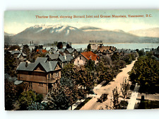Postcard - Thurlow Street Burrard Inlet Grouse Mountain Vancouver BC CA V & Sons picture