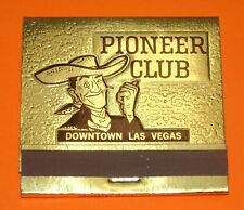 Pioneer Club Las Vegas NV Vintage Front Strike Gold Foil Matchbook Full Unstruck picture