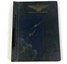 WWII Era Military Photo Scrapbook Album USN Naval Air Station Vintage Fighters picture