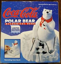 1995 Ertl Limited Edition Coca Cola Polar Bear Mechanical Bank in Original Box  picture