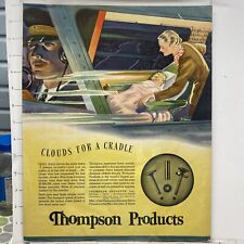 1930s BIG Baby In Cradle Vintage Aviation Airplane Pilot Thompson Product picture