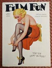 FILM FUN Magazine July 1937 The Tie That Blinds Pin Up Pulp COVER ONLY by Bolles picture