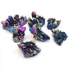 10Pcs AAA Natural Aura Rainbow Titanium Quartz Crystal Cluster VUG Healing Stone picture