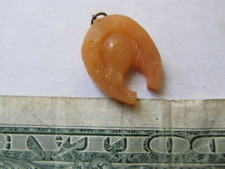 Rare Antique Bakelite TINTED LUCKY HORSE / HORSESHOE Charm, c.1920 - 1930 picture