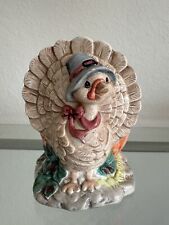 Vintage Holland Floral Turkey Planter Centerpiece Thanksgiving Ceramic picture