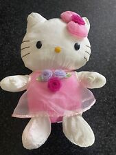 Vintage 2000 Sanrio Smiles Hello Kitty with Pink Dress & Roses Plush  8” picture