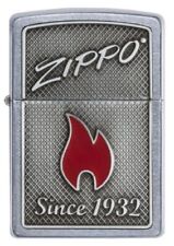 Zippo 29650 Logo & Flame Emblem Pocket Lighter picture