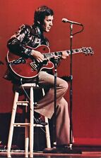 Chet Atkins on Stool Playing Red Gretsch Guitar Vintage Postcard picture