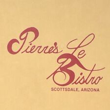 1970s Pierre's Le Bistro Restaurant Menu Scottsdale Maricopa County Arizona picture
