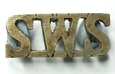 WW2 British Indian Army South Waziristan Scouts Regiment SWS Shoulder Title picture