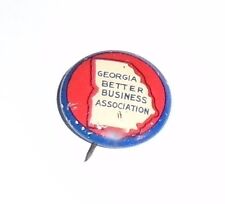 Early 1900s pin GEORGIA pinback Better BUSINESS Association pinback MAP button picture
