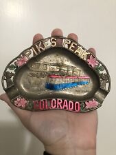Vintage Pikes Peak Colorado Metal Souvenir Ashtray picture
