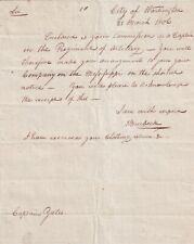 General Henry Burbeck letter d/l Washington 1806 to Captain William Yates  OF picture