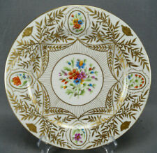 Boseck Hand Painted Dresden Floral & Raised Gold Art Nouveau 10 3/4 Inch Plate D picture