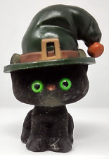 Hallmark Merry Miniature Halloween Black Felt Witch Hat Figurine picture