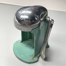 VINTAGE Co Juice O Mat Juicer Green Chrome Art Deco Manual Rival MFG 1950s USA picture