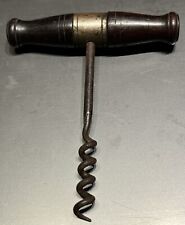 Antique Wooden Handle Handheld Corkscrew - Patent Applied For    picture