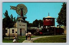 Minden NE-Nebraska, UP Windmill & Water Tower, Antique Souvenir Vintage Postcard picture