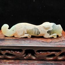 China Hongshan Culture Old Jade Carving  Exquisite jade tiger pendant Statue3057 picture