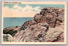 Gloucester Massachusetts Mother Ann Coastal Landmark Linen Cancel WOB Postcard picture