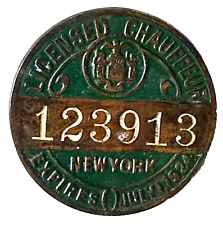 1924 New York Chauffeur License 123913  1.25