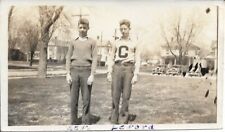 Two Young Men Photograph 1933 Outdoors Old Cars 2 1/2 x 4 3/8 picture