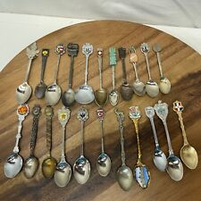 Vintage Mixed Lot of 22 Travel Souvenir Spoons Countries turkey, Hong Kong, picture
