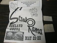 1971 Scout-O-Rama San Francisco, Oakland Arena Boy Scouts of America BSA flier picture