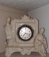 Antique vintage porcelain Is oriental figuring German alarm clock non working picture