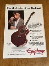 Epiphone Guitar Jeff “Skunk” Baxter 1995 Print Ad Original Vintage 95-1 picture