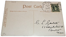 JUNE 1908 RUTLAND BURLINGTON & ALBANY RPO HANDLED POST CARD picture