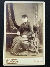 Oshkosh Wisconsin WI Pretty Woman Fancy Back Stamp Antique Cabinet Photo picture