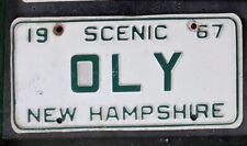 1967 NEW HAMPSHIRE VANITY LICENSE PLATE TAG   OLY   OILLY ?? picture
