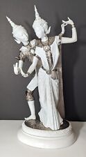 Lladro Thai Couple, Very Large Retired Figurine, Silver Lustre picture