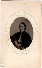 1866 TINTYPE 2C WASHINGTON CIVIL WAR TAX STAMP YOUNG LADY IN DRESS ALBUM PRINT picture