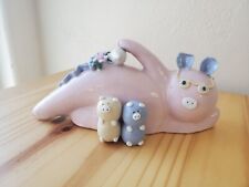 handmade ceramic piggy bank pink piggy bank pig momma with pigletts picture