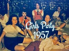 35mm slide - Girls Party - 1957 (Blue Border) picture