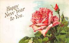 Vintage Antique Winsch HAPPY NEW YEAR Embossed Postcard north berwick ME maine picture