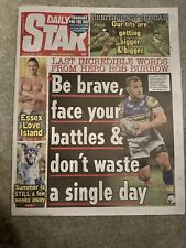 Daily Star 4th June 2024 4/6/24 Rob Burrow Final Message picture