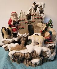 Decorative TableTop Christmas Fountain Santa's Ice Castle *Tested* Plug-in w/Box picture