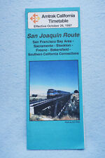 San Joaquin Route - Amtrak Timetable - Oct. 26, 1997 picture