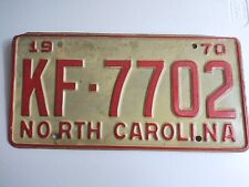 1970 NORTH CAROLINA NC LICENSE PLATE TAG, ALL ORIGINAL VINTAGE,  KF-7702   Vtg picture