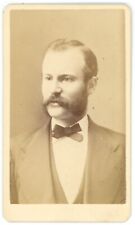 Antique Dated CDV Circa Feb. 1874 Handsome Man Mutton Chop Beard Marshall Boston picture
