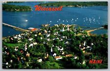 Wiscasset Maine Sheepscot River New England Colour Postcard picture