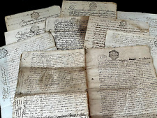 AUTHENTIC AUROGRAPHED, STAMPED AND WATERMARKED MANUSCRIPT DOCUMENT from 1700s picture