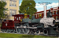 Postcard Locomotive No. 1 Southern Pacific Park El Paso Texas Linen Unposted picture