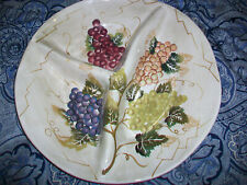 Tabletops Galery Cabernet Grape Design Serving 3 Sectioned Round Dish 13 3/4
