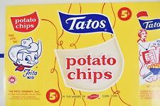 Vintage 1940's Frito Kid Ta-tos Potato Chips Wax Bag Pre Frito Lay New Old Stock picture